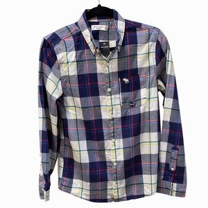 Abercrombie Kids Plaid Button Down Shirt Boys Size 13/14 Long Sleeve NWT
